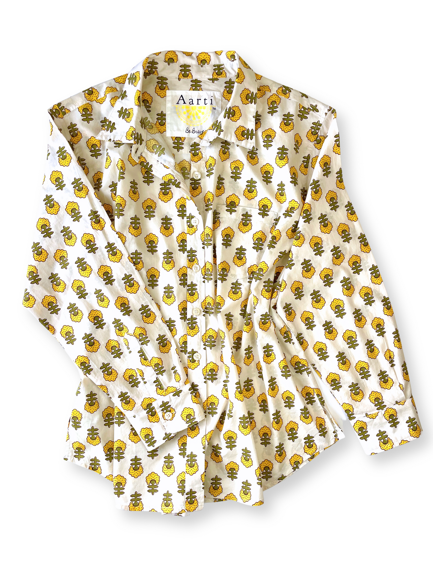 Marigold Pop Button-Up Shirt