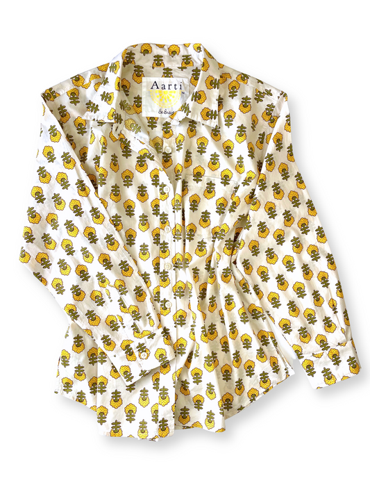 Marigold Pop Button-Up Shirt