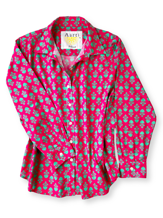 Pink Peppercorn Button-Up Shirt