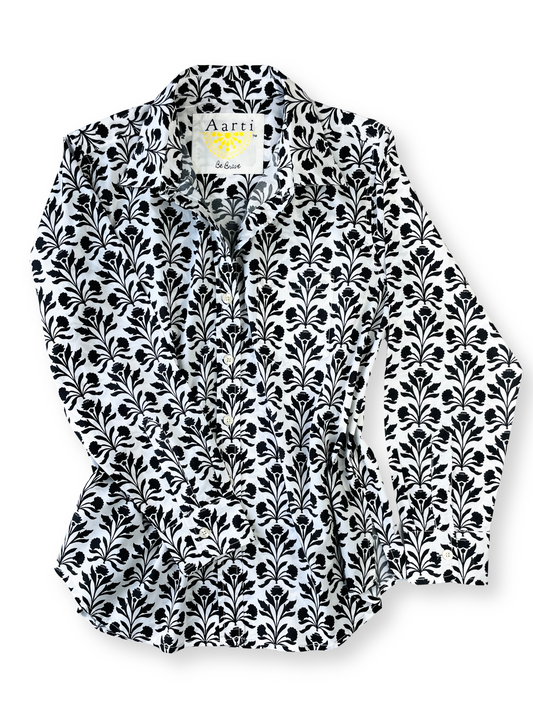 Salt and Pepper Button-Up Shirt