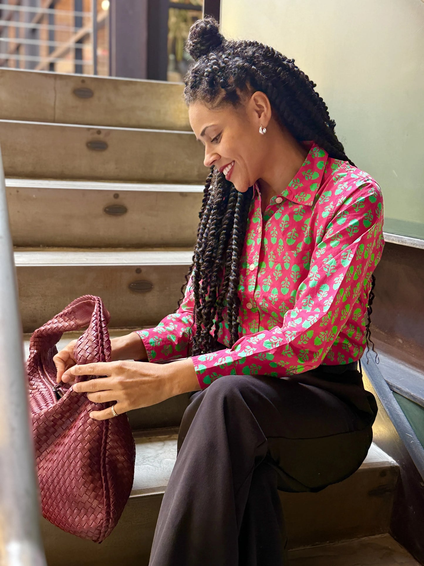 Pink Peppercorn Button-Up Shirt