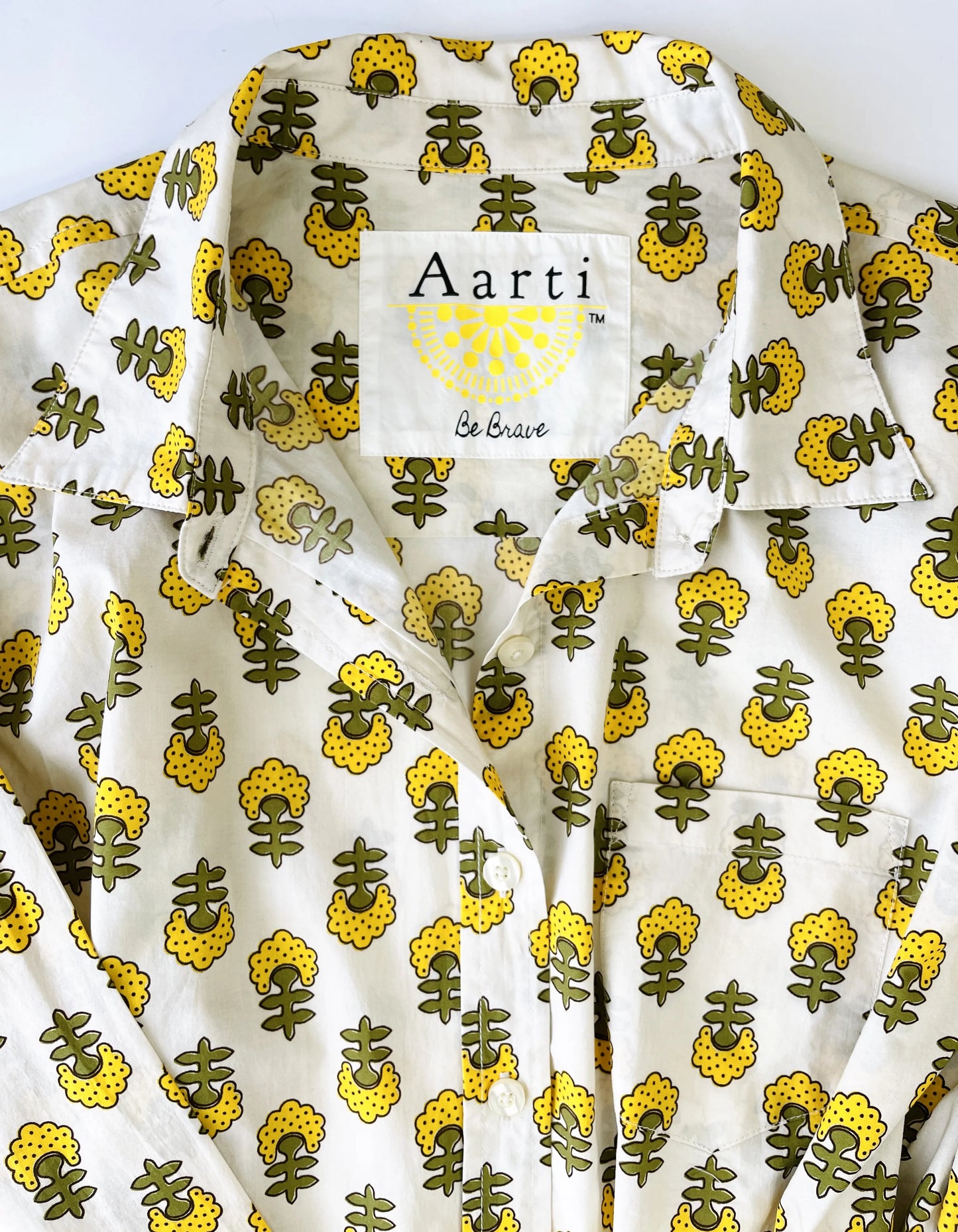 Marigold Pop Button-Up Shirt
