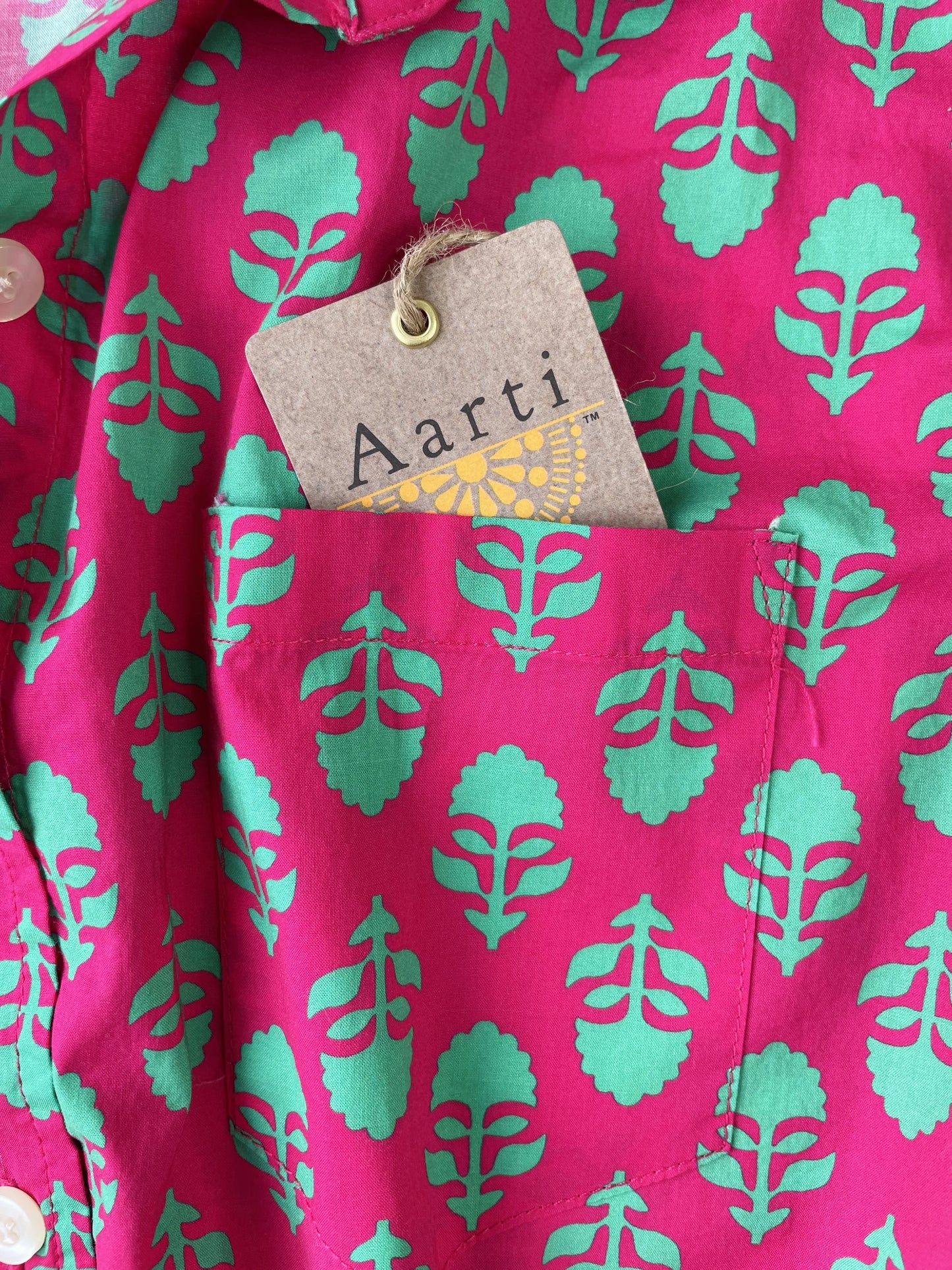 Pink Peppercorn Button-Up Shirt
