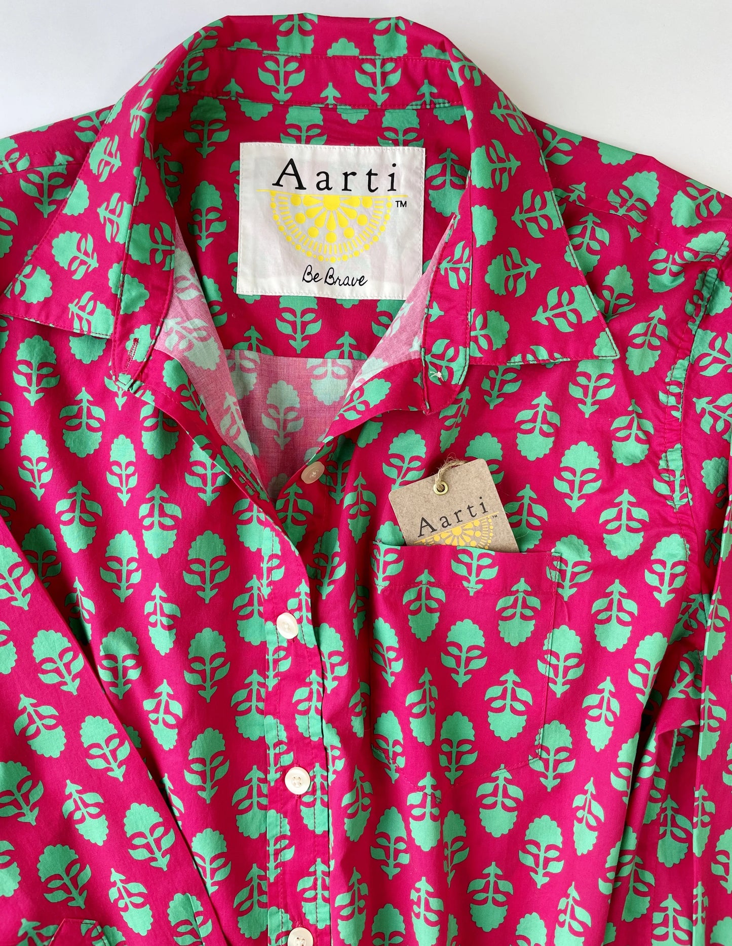 Pink Peppercorn Button-Up Shirt